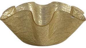 Centrotavola, portafrutta in cristallo acrilico Grande LIke Water Versione Media 45x45 h15 cm spessore 5 mm colore Oro
