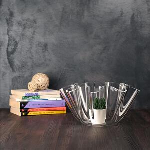 Porta vaso contenitore in cristallo acrilico LIke Water Versione Big diametro 28xh16 cm spessore 5 mm colore trasparente