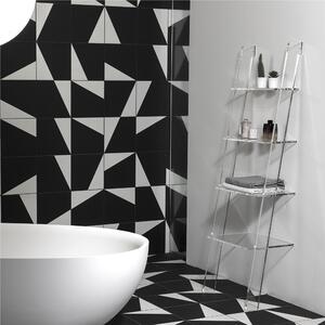 Libreria Scaffale in cristallo Acrilico Way Up medium trasparente incolore, dimensioni 43x31,5xH150 cm, spessore 10 mm