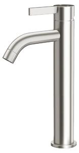 Miscelatore monocomando per lavabo, in acciaio inossidabile, flessibile, con un solo foro, a risparmio idrico