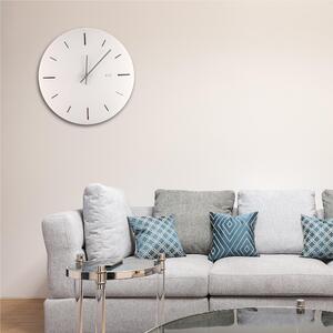 Orologio da muro tondo in plexi bicolore R 2 con lancette argento a specchio 40x1.2 cm Spessore plexi mm 5. fondo Bianco