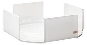 Porta piatti Orizzontale in Plexi LIKE WATER 22.5x22.5x7h cm in plexi spessore 4 mm colore bianco satinato