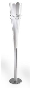 Appendiabiti in plexi 11 PUNTODUE con struttura in acciaio cm 30x30xh180,5 cm Bianco