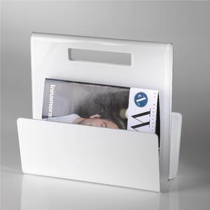 Portariviste TABLOID in plexiglas trasparente 35x17,5x32 h cm Bianco