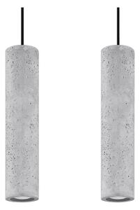 Lampada a sospensione in cemento, lunghezza 34 cm Fadre - Sollux