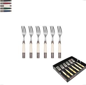 Confezione vetrina 6 pezzi forchette dolce aria, acciaio 18/10 aisi304 colorato