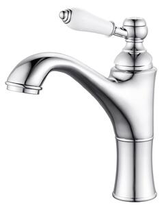 Miscelatore monocomando per lavabo, cromato, in ottone, attacco G3/8, da installare
