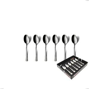 Confezione vetrina 6 pezzi moka bavaria, Acciaio inox (Aisi 304) lucido stile classico