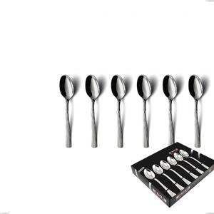 Confezione vetrina 6 pezzi caff� bavaria, Acciaio inox (Aisi 304) lucido stile classico