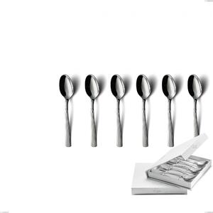 Confezione a libro 6 pezzi cucchiaini caff� bavaria, Acciaio inox (Aisi 304) lucido stile classico