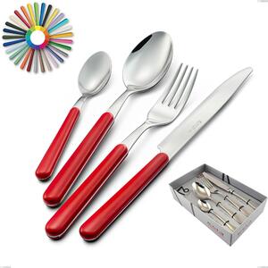 Confezione vetrina 16 pezzi Brio, Acciaio inox 18.c (AISI 430), manici in abs