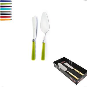 Confezione vetrina 2 pezzi,paletta pi� coltello dolce da servizio candy eme, Acciaio 18/10 AISI 304 Lucido manicatura acrilico