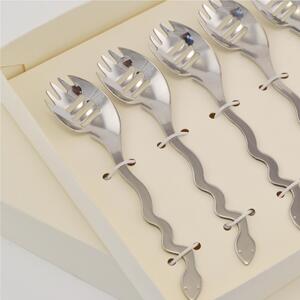 Cucchiaini Miele e Olive 6 pezzi Temptation in acciaio inox 18/10 Lucido spessore 2 mm in confezione bomboniera