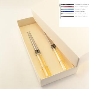 Confezione bomboniera 2 Coppie di bacchette chopstick per cucina asiatica 220 mm vari colori