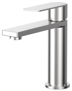 Miscelatore per lavabo in acciaio inossidabile 304, con altezza del beccuccio di 122 mm, completo di tubi di collegamento