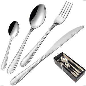 Confezione salvaspazio 24 pezzi coltello economico City, Inox 18.10 (Aisi304), spessore 1.8 mm