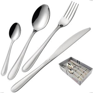 Confezione vetrina 16 pezzi coltello economico City, Inox 18.10 (Aisi304), spessore 1.8 mm