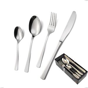 Confezione salvaspazio 24 pezzi coltello economico doram, Acciaio inox Aisi 304 lucido, spessore 2.5 mm