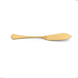 Coltello pesce Domus Gold, Acciaio 18/10, lunghezza 210 mm spessore 3 mm trattamento PVD Gold
