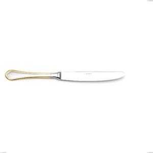 Coltello tavola Domus Oro, acciaio 18-10, oro 24 carati lucido, spessore 3 mm, lunghezza 235 mm