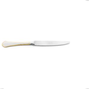 Coltello bistecca Domus Oro, acciaio 18-10, oro 24 carati lucido, spessore 3 mm, lunghezza 225 mm