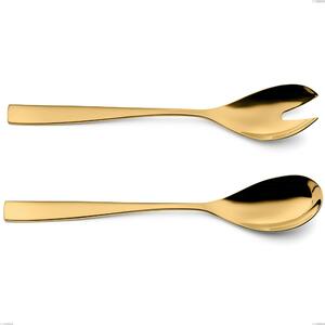 Coppia insalata Etoile PVD Gold, Acciaio 18/10 lucido, spessore 4 mm, lunghezza 260 mm, pvd oro