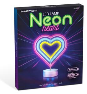 Decorazione da tavolo neon a LED LED/2W/3xAA USB a forma di cuore