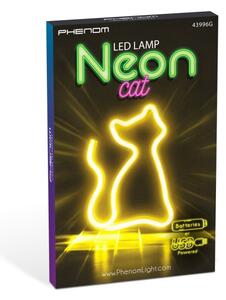 Decorazione da tavolo a neon LED a forma di gatto LED/2W/3xAA USB