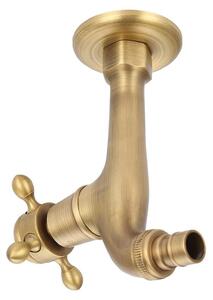 Miscelatore per vasca da bagno, montaggio a parete, ottone anticato, per acqua fredda e calda