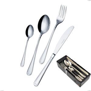 Confezione salvaspazio 24 pezzi coltello economico Euro, 18/10 (AISI304), spessore 2,00 mm- posate