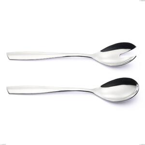 Coppia insalata Eleven, (acciaio 18.10 aisi304), spessore 2.5 mm, lunghezza 253 mm inox lucido a specchio
