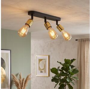 Faretto LED TOP 3xE27/15W/230V nero/oro