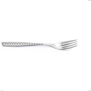 Forchetta da servizio eleven exa, Acciaio inox Aisi 304 Acciaio lucido disegno laser, spessore 2.5mm, lunghezza 252 mm