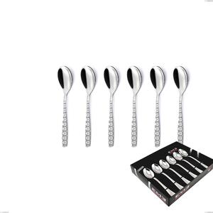 Confezione vetrina 6 pezzi caff� eleven exa, Acciaio inox Aisi 304 Acciaio lucido disegno laser, spessore 2.5mm