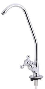 Rubinetto per cucina con sistema di osmosi inversa, attacco da 6,35 mm, realizzato in lega di zinco, girevole a 360°, colore argento