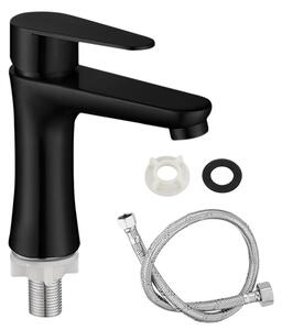 Miscelatore monocomando in acciaio inossidabile per lavabo, solo acqua fredda, con tubo da 80 cm