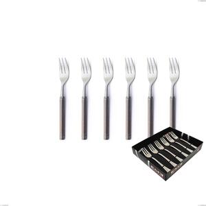 Confezione vetrina 6 pezzi forchettine dolce Fuoco, Acciaio inox 18.10 (AISI304)