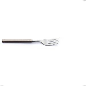 Forchetta frutta Fuoco, Acciaio inox 18.10 (AISI304), lunghezza 170 mm, manico in tubolare d'acciaio sabbiato e brunito