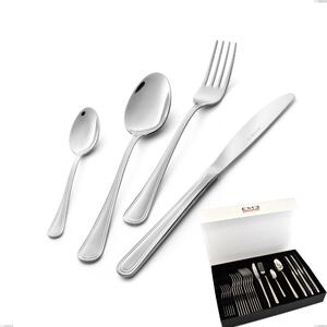 Set di posate 24 pezzi Galles in confezione panoramica a libro coltello economico, Acciaio inox 18/10 (aisi 304), spessore 2.00 mm