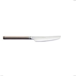 Coltello tavola Fuoco, Acciaio inox 18.10 (AISI304),lunghezza 232 mm, manico in tubolare d'acciaio sabbiato e brunito