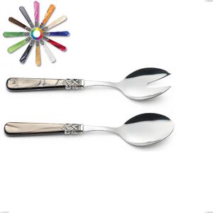 Coppia insalata Ginevra, (acciaio 18.10 aisi304), manico in nylon, Lunghezza 236 mm