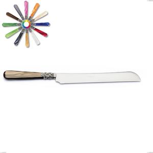 Coltello panettone Ginevra, (acciaio 18.10 aisi304), manico in nylon, Lunghezza 292 mm