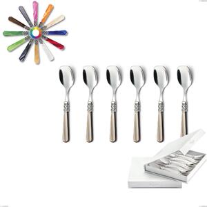 Scatola regalo 6 pezzi cucchiaino gelato Ginevra, (acciaio 18.10 aisi304), manico in metacrilato