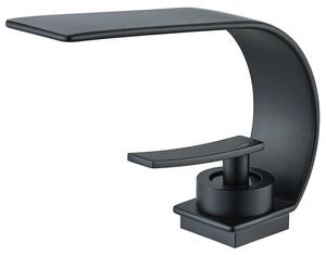 Rubinetto da bagno in acciaio inossidabile, miscelatore monocomando, colore nero, a risparmio idrico
