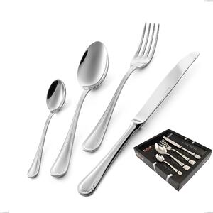 Confezione vetrina 24 pezzi coltello economico Impero, ACCIAIO INOX 18.10(AISI304), spessore 2.5 MM- posate