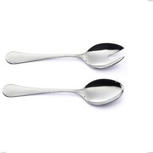 Coppia insalata Impero Argento 8 micron, Acciaio inox Aisi 304 Finitura Argentata, spessore argento 8 micron, spessore posata 3 mm, lunghezza 233 mm