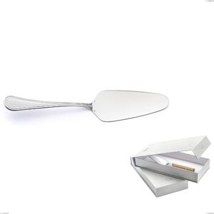 Confezione a libro 1 pezzo pala torta Impero Argento 8 micron, Acciaio inox Aisi 304 Finitura Argentata, spessore argento 8 micron, spessore posata 3 mm