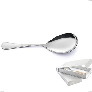 Confezione a libro 1 pezzo pala riso Impero Argento 8 micron, Acciaio inox Aisi 304 Finitura Argentata, spessore argento 8 micron, spessore posata 3 mm