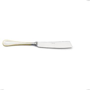 Coltello torta Impero oro, acciaio 18-10, oro 24 carati lucido, spessore 2.5 mm, lunghezza 232 mm