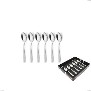 Confezione vetrina 6 pezzi moka Infinity la Divina, Acciaio 18/10 Inox Lucido con incisione al laser, spessore 2,5 mm mm
